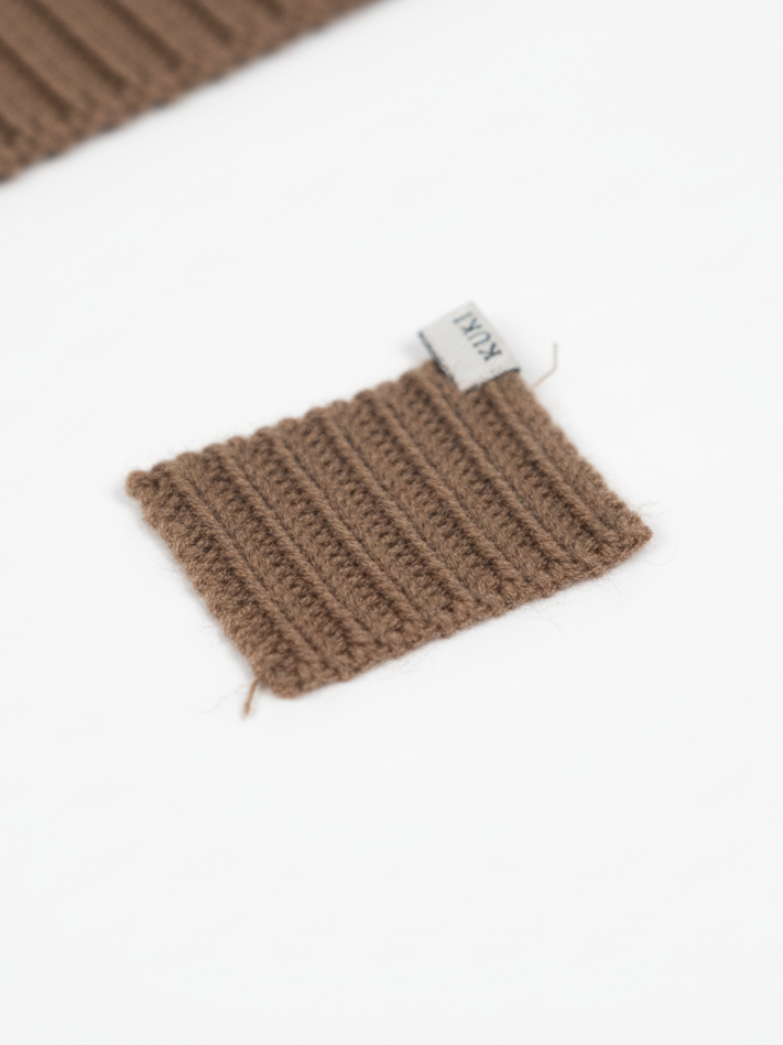 Knit Fringe Poncho brown fabric