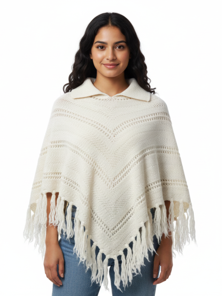 Cozy Chic Knit Women's Poncho - M Size
