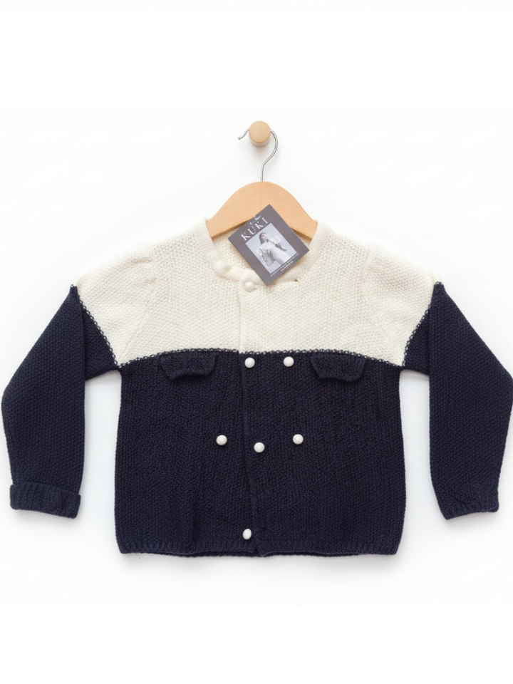Cozy Two-Tone Baby Sweater (5-6 Years) - MeriKart
