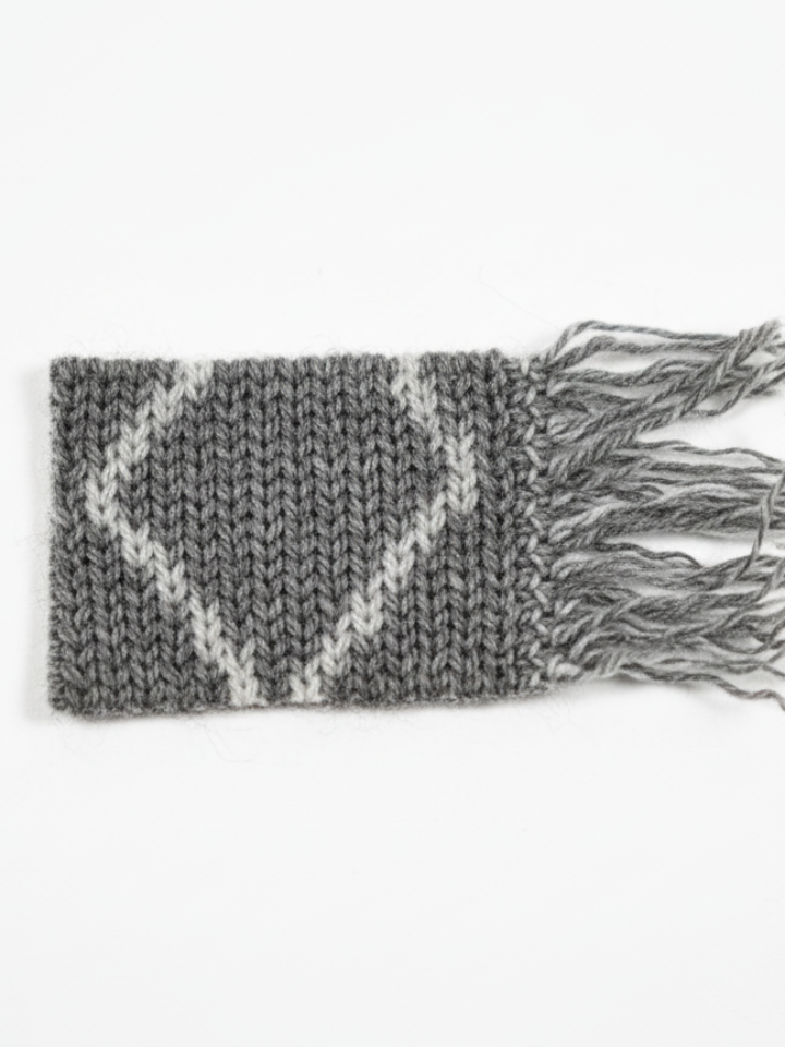 Ethnic Diamond Pattern Fringe Poncho fabric