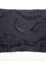 L Size Women's Embellished Navy Sweater with Velvet & Beading-2 - MeriKart