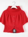 Luxurious Red Angora Wool Short-Sleeve Top (Size S)-1 - MeriKart