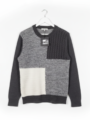 Mens Patchwork Knit Sweater - MeriKart