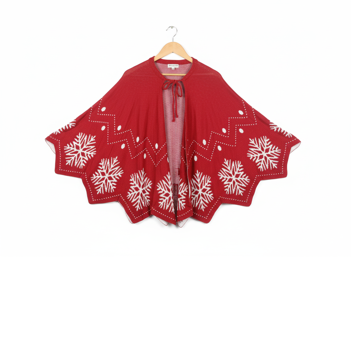 Red women poncho